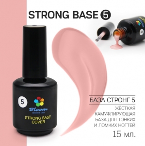 База Bloom STRONG Base COVER каучуковая натурально-розовый #5 15мл.