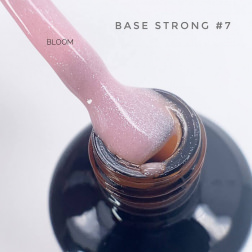База Bloom STRONG Base COVER каучуковая светлый розовый с блестками #7 15мл.